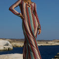 EMERIE SCOOP NECK MAXI DRESS - XYLA WAVE