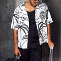 EMILE SHORT SLEEVE SHIRT - CREAM/BLACK