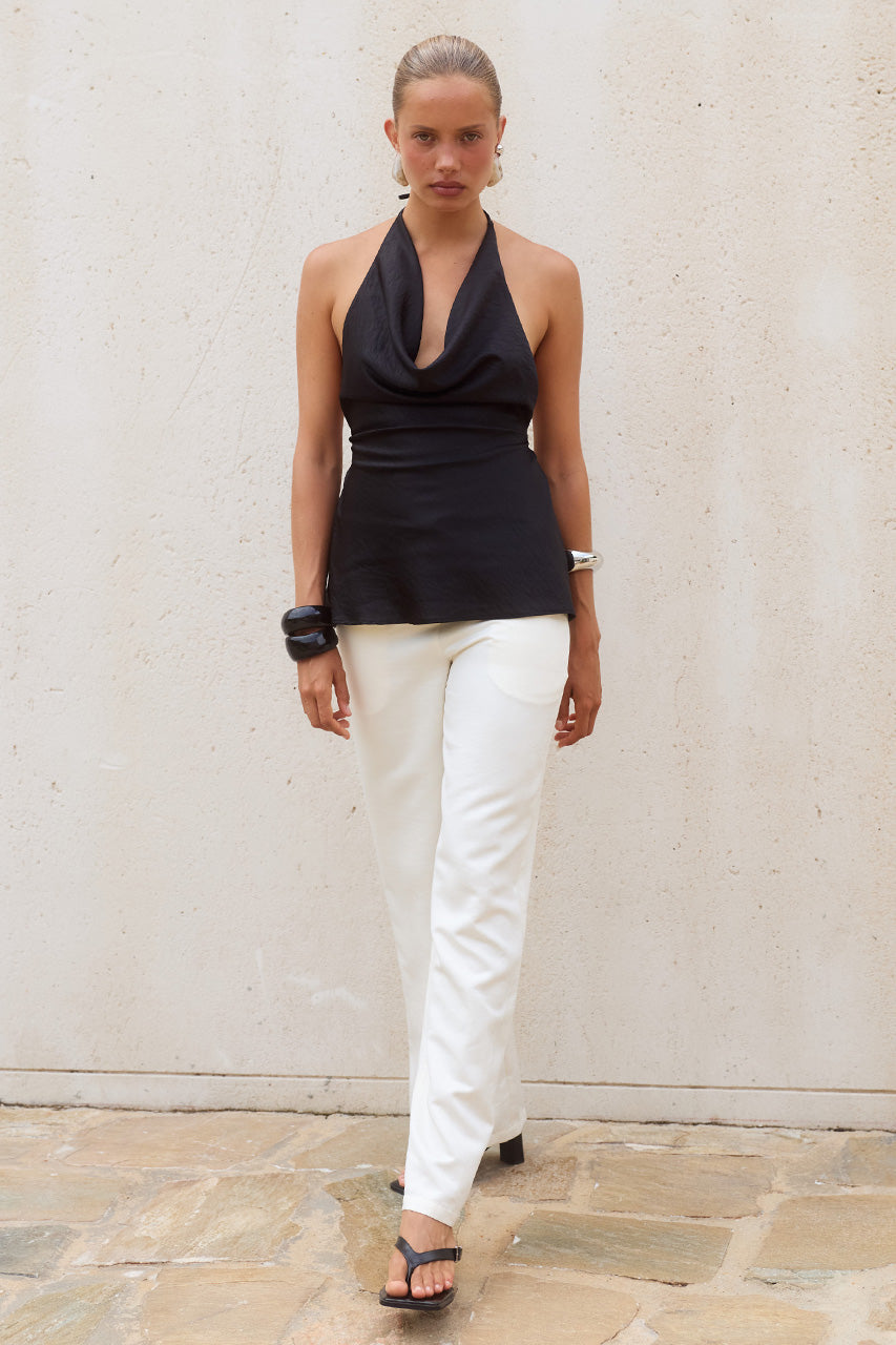 KALLI STRAIGHT LEG PANTS - SAND XXL - EMILIANAHALTERCOWLTOP-BLACKXKALLISTRAIGHTLEGPANTS-SAND-09