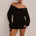 EMILIA KNIT MINI SKIRT - BLACK