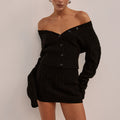 EMILIA SLEEVED KNIT TOP - BLACK