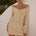 EMILIA SLEEVED KNIT TOP - CREAM