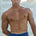 FRANCO PRINTED RACER SWIM BRIEF - NAVY