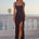 ESME HIGH SPLIT MAXI DRESS - NOIR