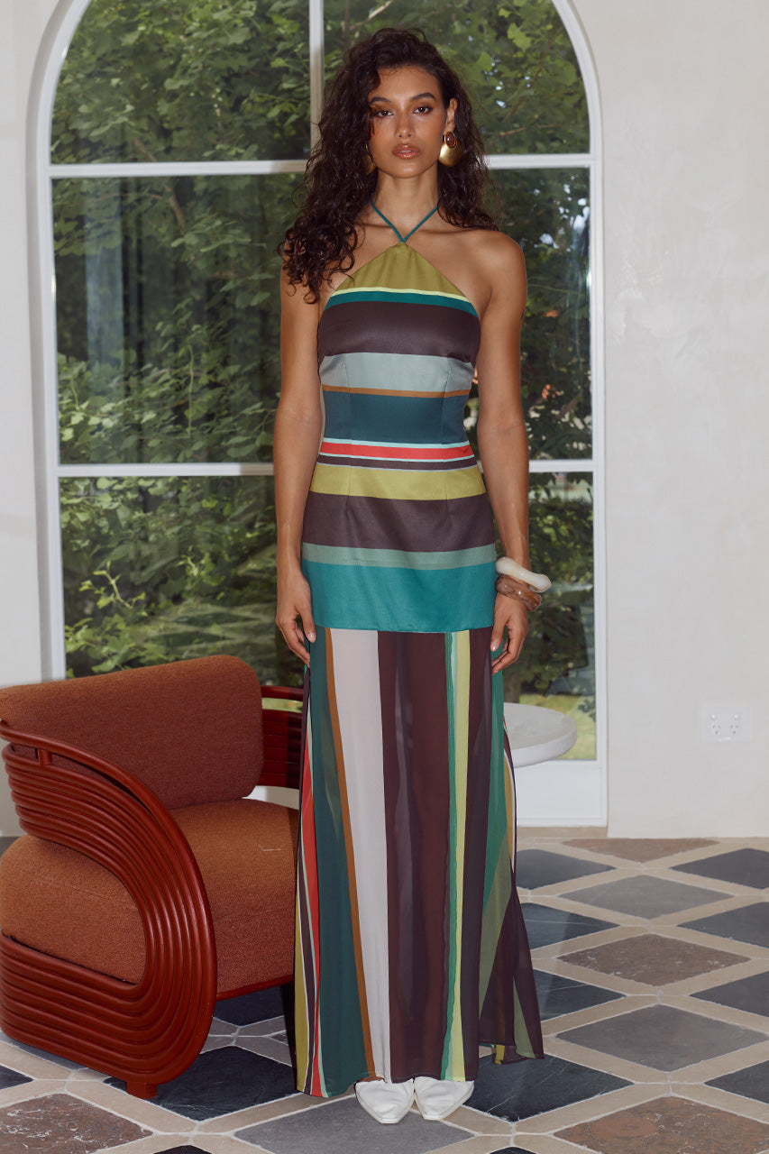 ESTELLA HALTER HIGH SLIT MAXI DRESS - ESTELLA MULTI - ESTELLAHALTERHIGHSLITMAXIDRESS-ESTELLAMULTI