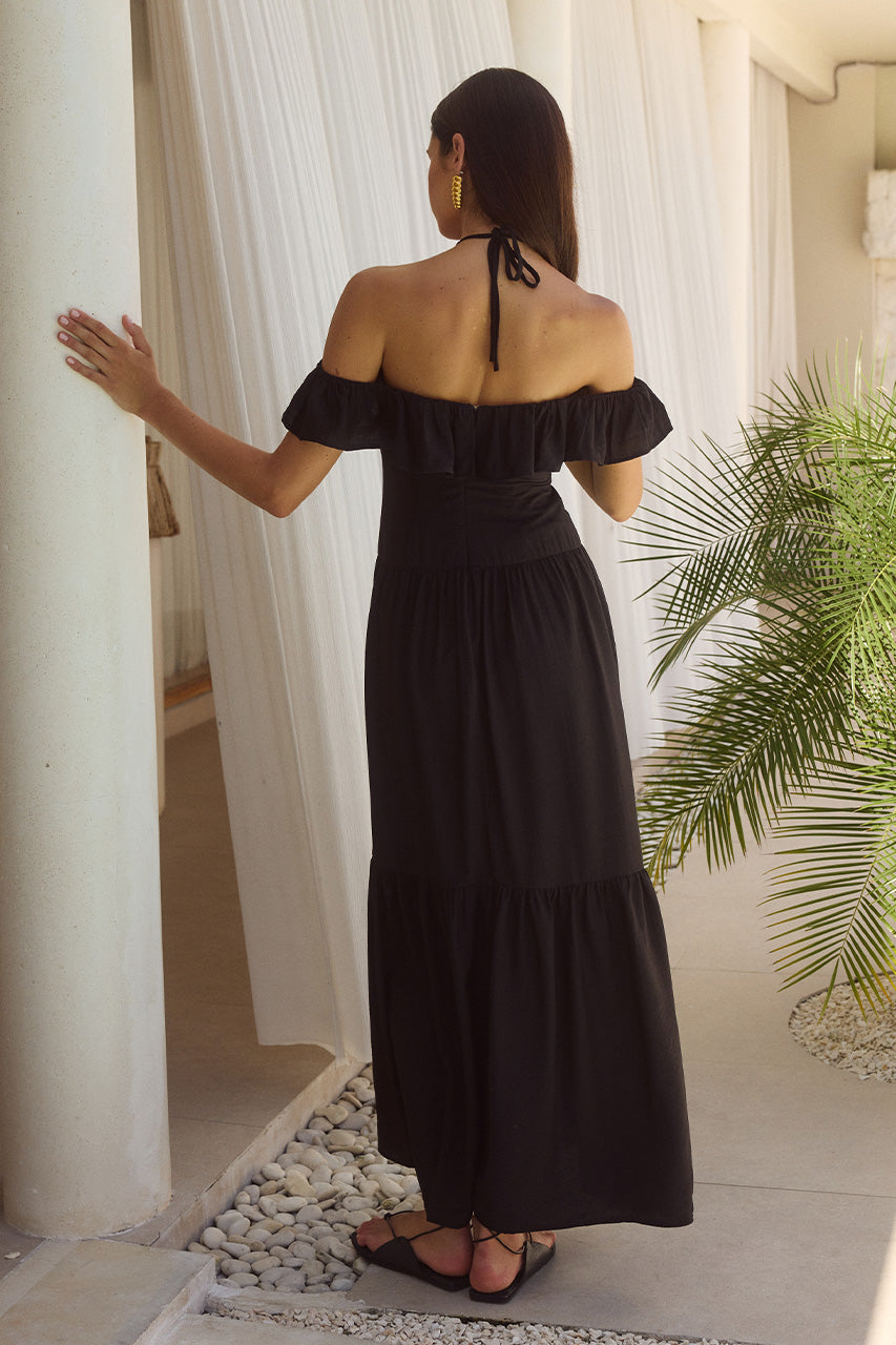 ETALLIA MAXI DRESS - BLACK