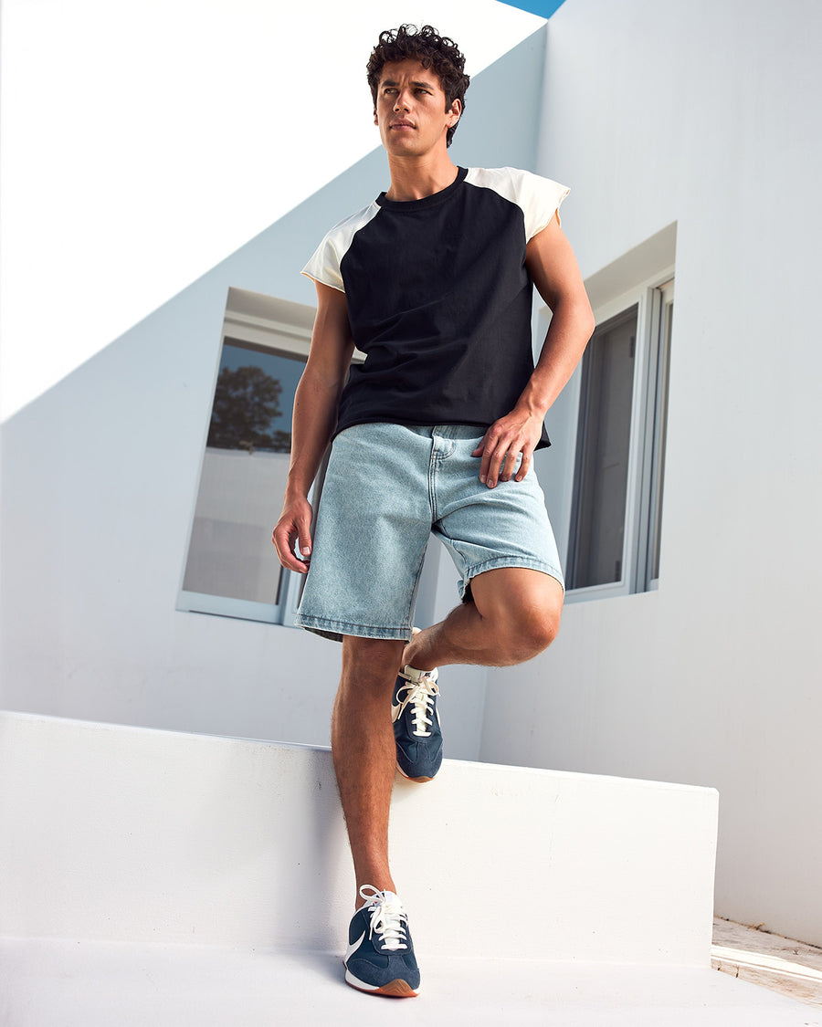 ETIENNE RAGLAN TANK - BLACK/SAND - ETIENNERAGLANTANK-BLACKSAND