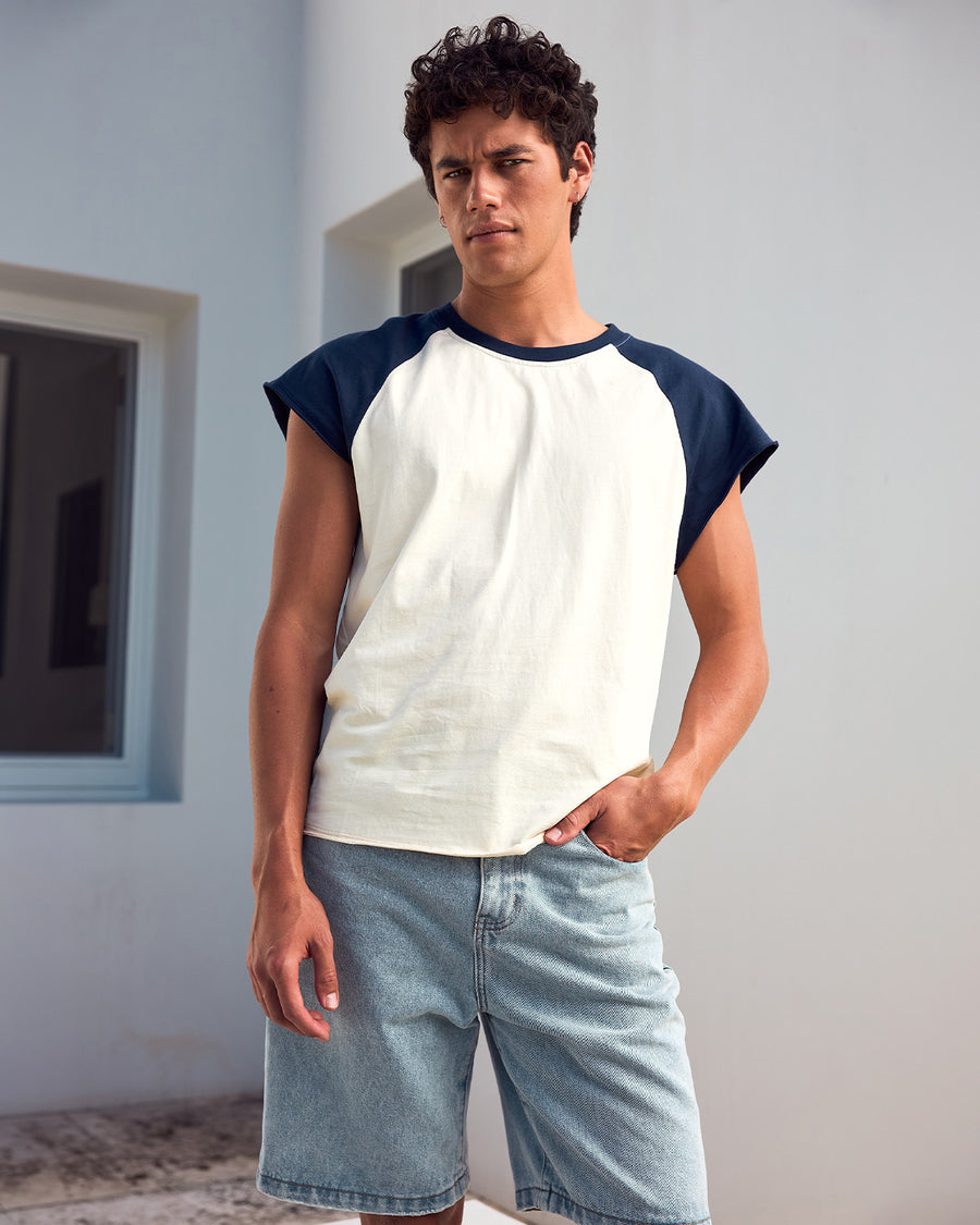ETIENNE RAGLAN TANK - SAND/NAVY - ETIENNERAGLANTANK-SANDNAVY-2