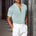 EZRA SHORT SLEEVE POLO KNIT TOP - SAGE