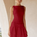 FAWN MINI DRESS - CHERRY