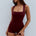 FAWN SQUARE NECK TANK TOP - CHERRY