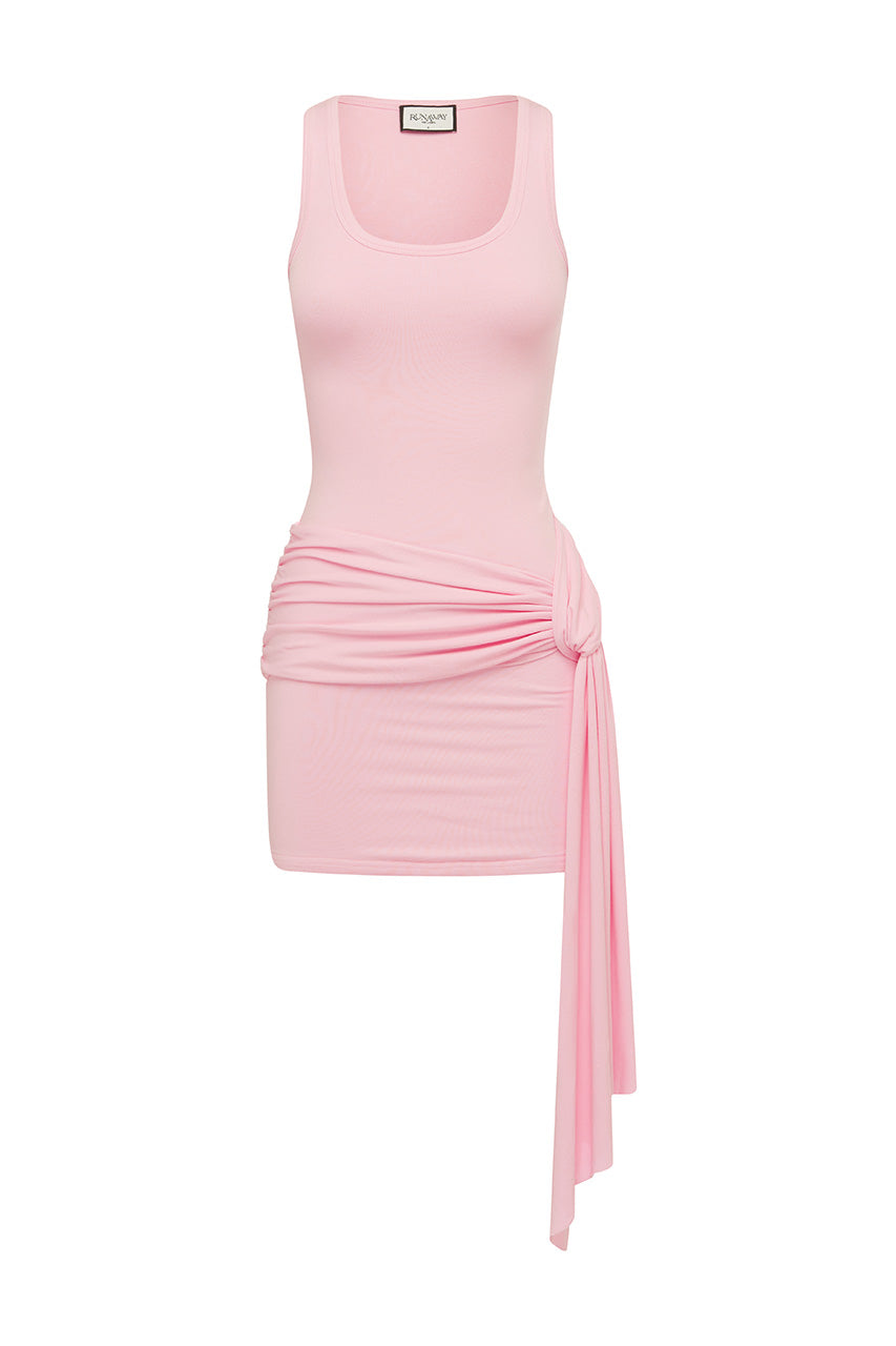FELIX TIE FRONT MINI DRESS - MUSK - FELIXTIEFRONTMINIDRESSMUSK_11