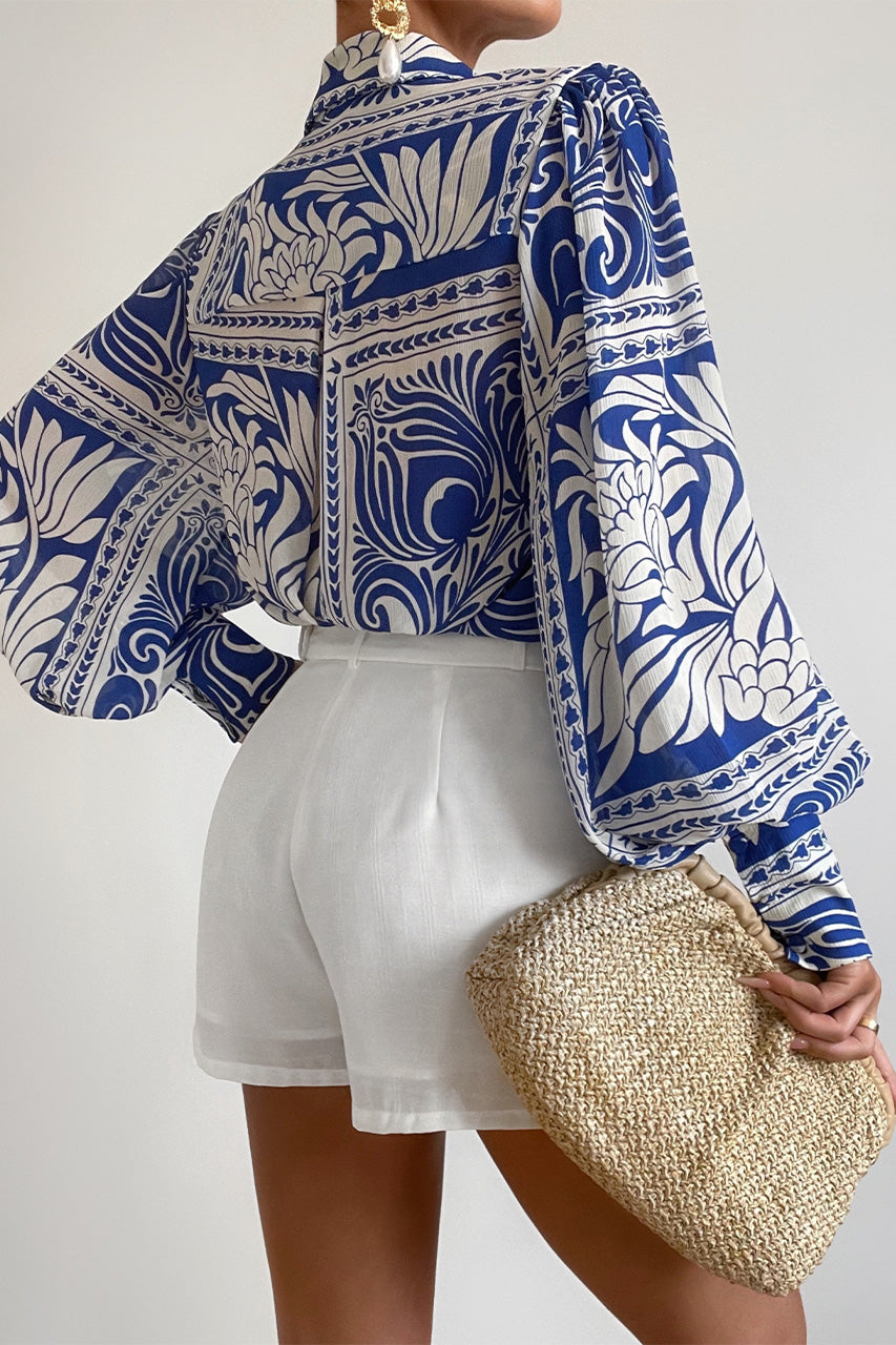 FLEETWOOD BLOUSE - HAVANNA BLUE - FLEETWOODBLOUSEHAVANNAPRINTBLUE