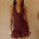 FLEUR SHIRRED HALTER MINI DRESS - CHOCOLATE