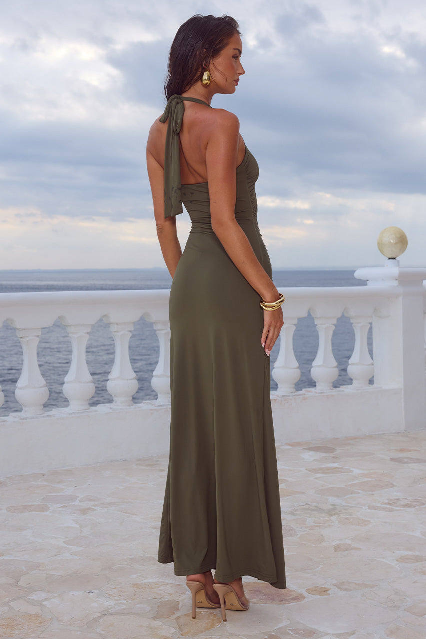 FLORA CUT OUT HALTER MAXI DRESS - OLIVE - FLORACUTOUTHALTERMAXIDRESS-04