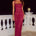 HAILEE LACE CORSET MAXI DRESS - WINE