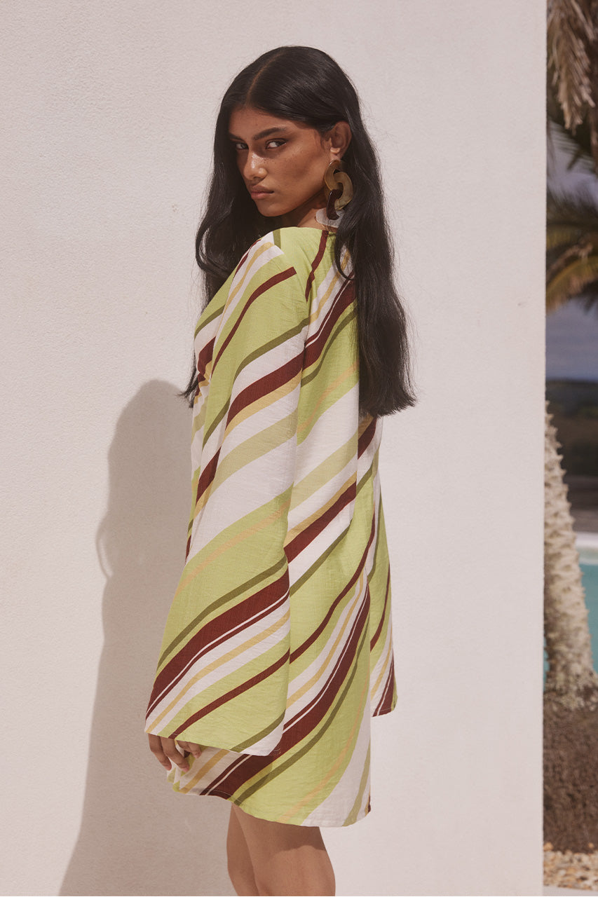 FLORENCE MINI DRESS - FLORENCE STRIPE - FLORENCEMINIDRESS-FLORENCESTRIPE