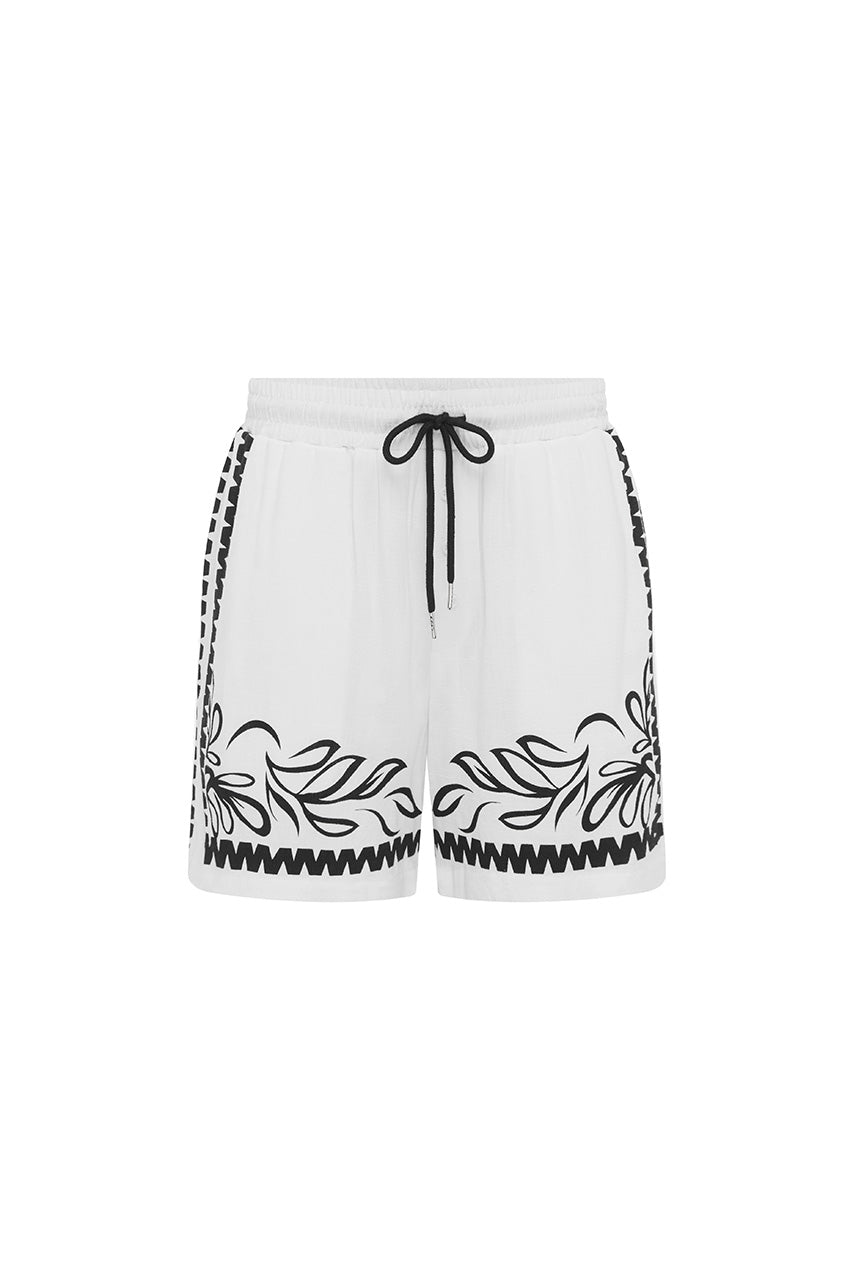 FLORIAN SHORT - WHITE/BLACK - FLORIANSHORTWHITEBLACK