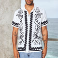 FLORIAN SHORT SLEEVE SHIRT - WHITE/BLACK