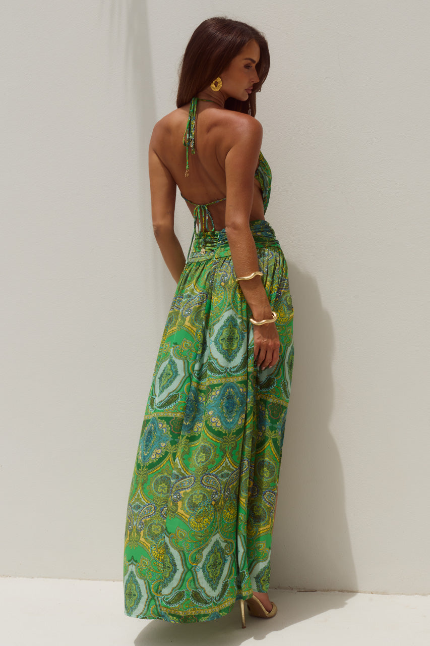 FONTANA DEEP PLUNGE MAXI DRESS - INDIANA GREEN - FONTANADEEPPLUNGEMAXIDRESS-INDIANAGREEN-7