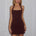 FRANCA HALTER MINI DRESS - BITTER CHOCOLATE