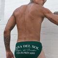 FRANCO PRINTED RACER SWIM BRIEF - FOREST GREEN/CASA PRINT
