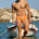FRANCO PRINTED RACER SWIM BRIEF - ORANGE