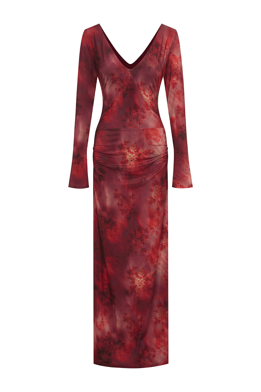 FREESIA LONG SLEEVE MAXI DRESS - QUINN CHERRY - FREESIALONGSLEEVEMAXIDRESS-QUINNCHERRY_d9f0a4b8-5b22-4e8a-8e81-15b4c0db6538