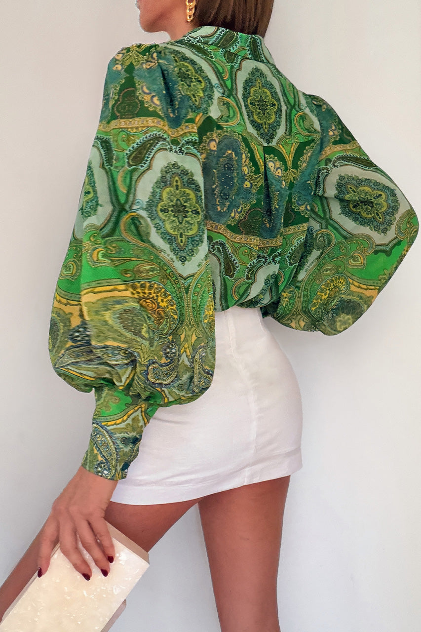 FLEETWOOD BLOUSE - INDIANA GREEN