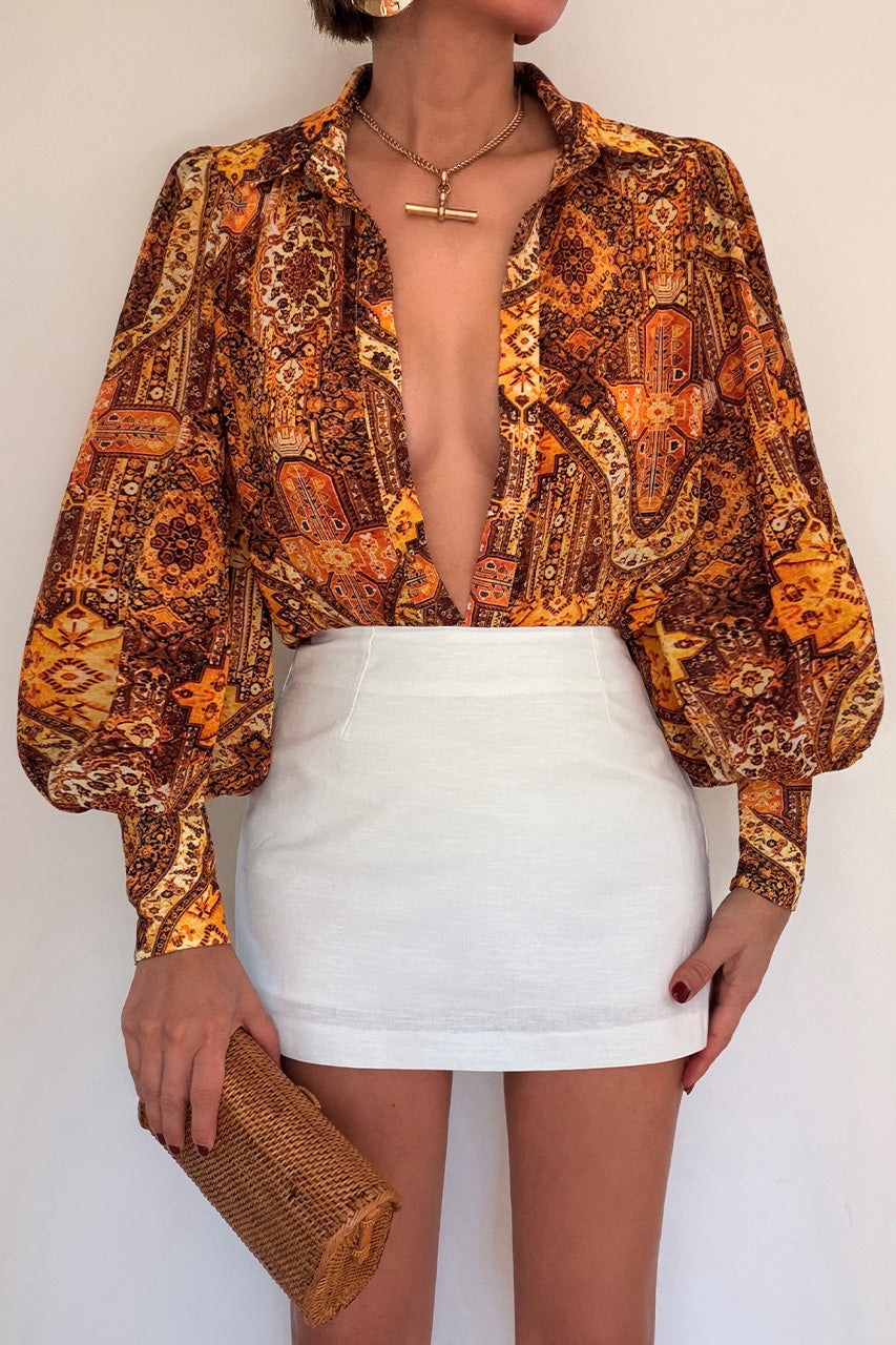 FLEETWOOD BLOUSE - MAGNOLIA MANGO