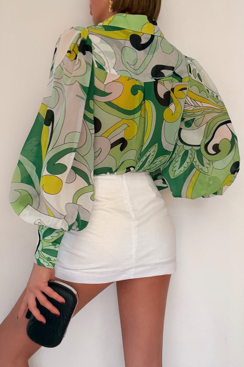 FLEETWOOD BLOUSE - PELICANO GREEN