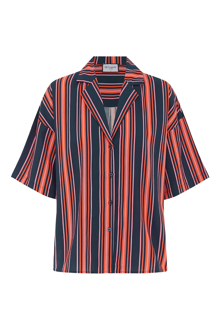 GABBIE TOP - ORANGE/NAVY - GABBIETOP