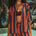 GABBIE TOP - ORANGE/NAVY