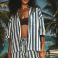 GABBIE TOP - BLUE MULTI