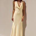 GABRIELLA COWL MAXI DRESS - LEMON