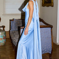 GABRIELLA  COWL MAXI DRESS - BLUEBELL