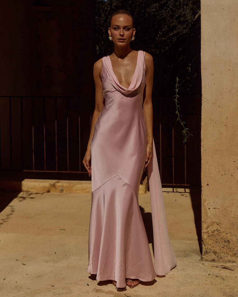 GABRIELLA COWL MAXI DRESS - PINK - GABRIELLACOWLMAXIDRESS-PINK