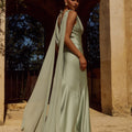 GABRIELLA  COWL MAXI DRESS - SAGE