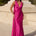 GABRIELLA COWL MAXI DRESS - FUCHSIA