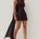 GABRIELLA COWL MINI DRESS - BLACK