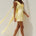 GABRIELLA COWL MINI DRESS - LEMON