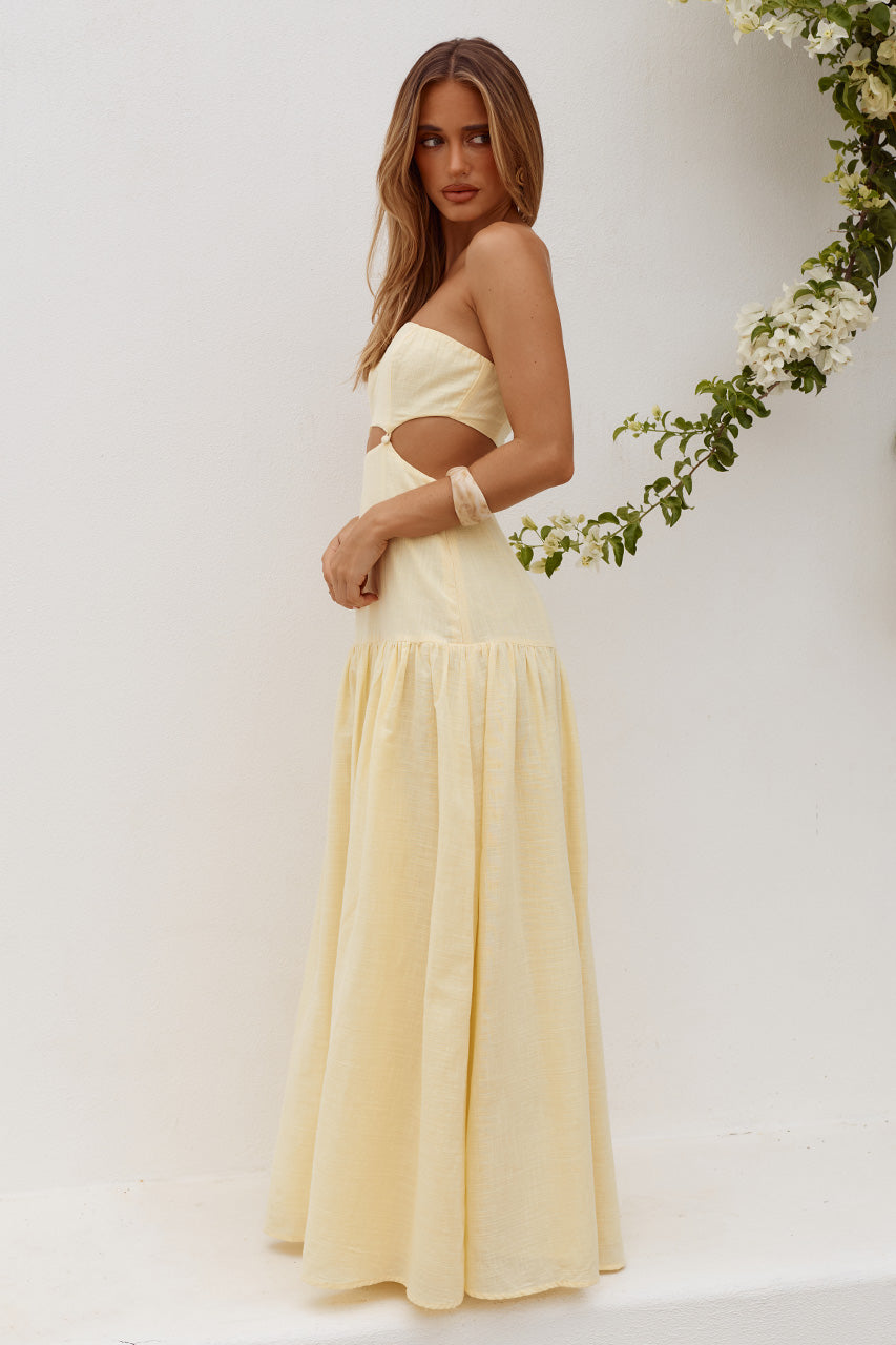 GAIA STRAPLESS CUTOUT MAXI DRESS - BUTTER - GAIASTRAPLESSCUTOUTMAXIDRESS-BUTTER-5