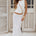 GEMINI FISHTAIL MAXI SKIRT - WHITE