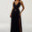 GENIA CROSS FRONT MAXI DRESS - BLACK