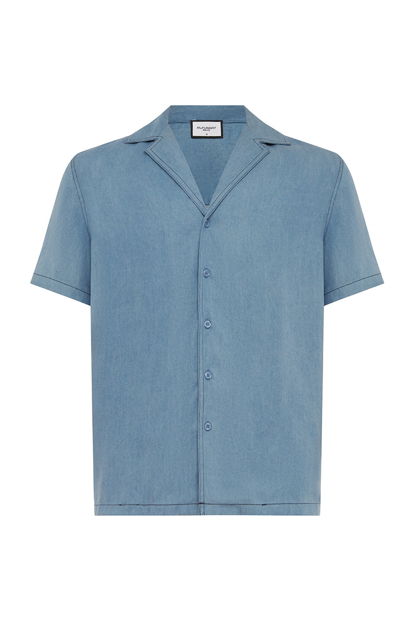 GIORGIO SHORT SLEEVE SHIRT - LIGHT BLUE - GIORGIOSHORTSLEEVESHIRT-LIGHTBLUE