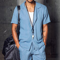 GIORGIO DRAWSTRING SHORTS - LIGHT BLUE