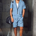 GIORGIO SHORT SLEEVE SHIRT - LIGHT BLUE
