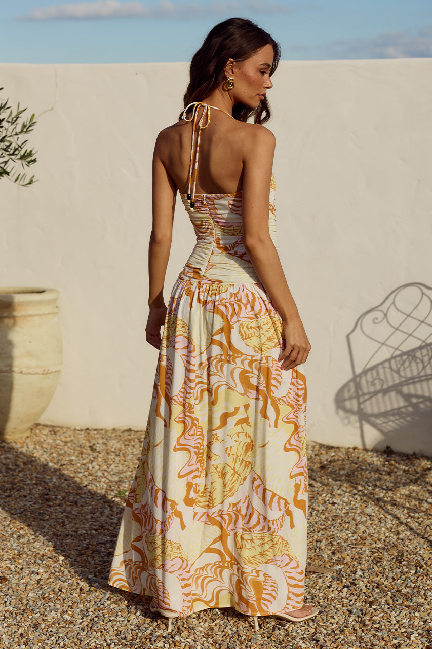 GIULIA RUCHED MAXI DRESS - TAHITI PINK - GIULIARUCHEDMAXIDRESS-TAHITIPINK-5