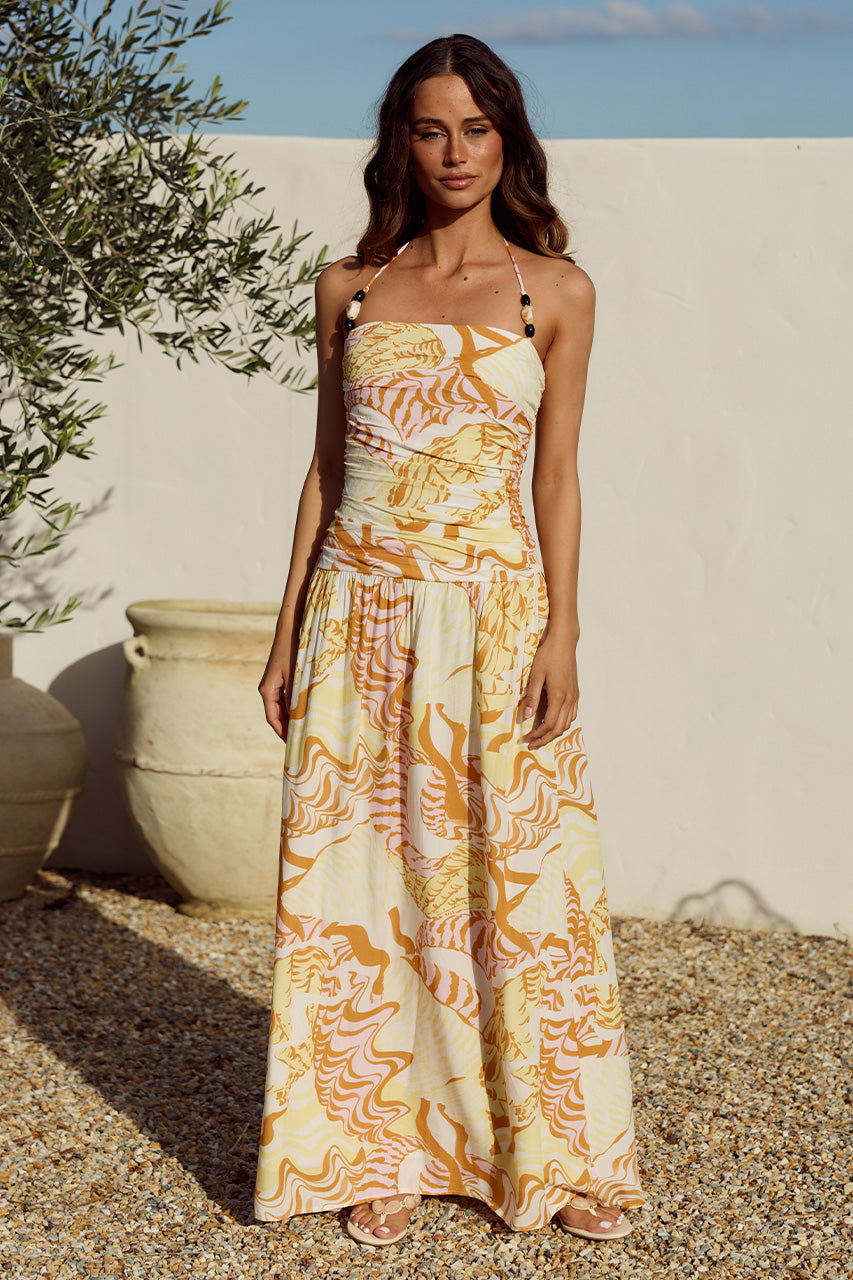 GIULIA RUCHED MAXI DRESS - TAHITI PINK XXL - GIULIARUCHEDMAXIDRESS-TAHITIPINK