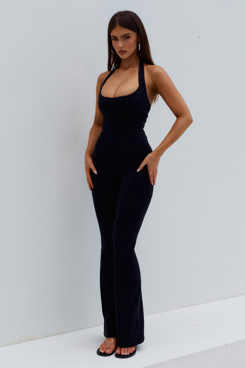 KIARA HIGH RISE FLARED LEGGINGS - BLACK - GRACIAHALTERTANKTOPxKIARAHIGHRISEFLAREDLEGGINGS-BLACK-07